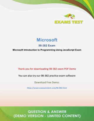 Get Valid Microsoft 98-382 VCE Exam 2018 - [DOWNLOAD FREE DEMO]