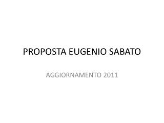 PROPOSTA EUGENIO SABATO