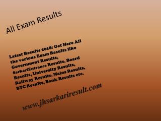 all exam result