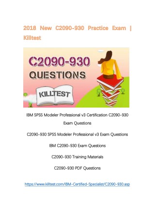 2018 New C2090-930 IBM PDF C2090-930 Questions