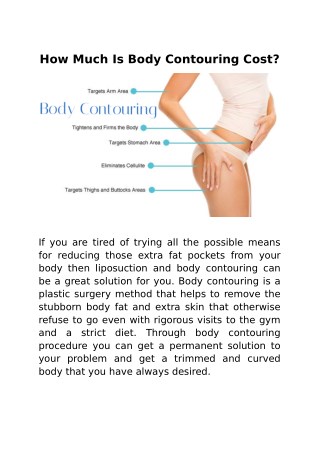 How Much Is Body Contouring Cost?