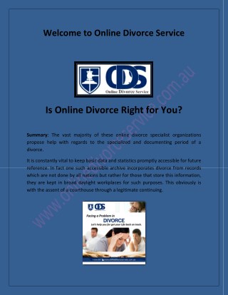 Online Divorce Application, Divorce - onlinedivorceservice.com.au