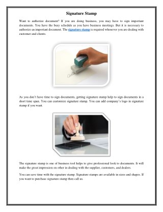 Signature Stamp