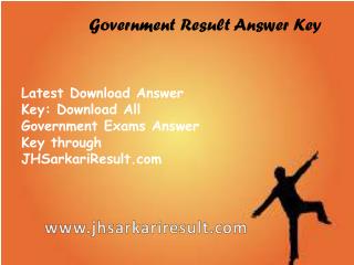 Government Result Answer Key