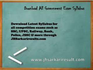 Download All Government Exam Syllabus