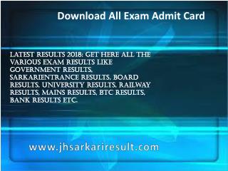 Download All Exam Admit Card