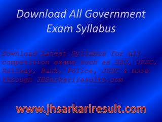 Download All Government Exam Syllabus