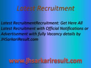 Latest Recruitment