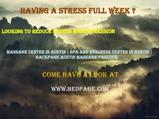 Massage center in Austin | Spa and wellness center in Austin