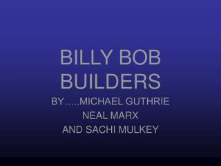 BILLY BOB BUILDERS