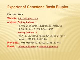 Exporter of Gemstone Basin Blupier
