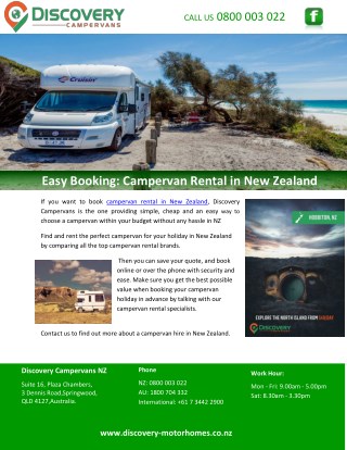 Easy Booking: Campervan Rental in New Zealand