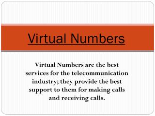 Best Virtual numbers services provider 1-855-499-6362 !