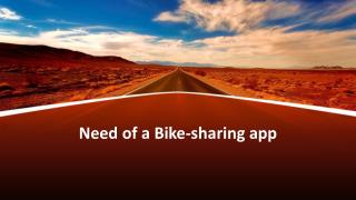 Need of a Bike-sharing app