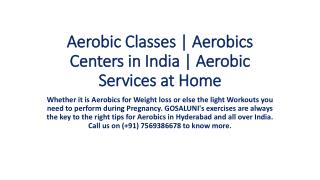 Aerobics classes in Hyderabad | Aerobics classes near me