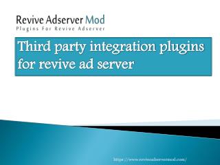 What are the third party integration plugins for revive ad server?