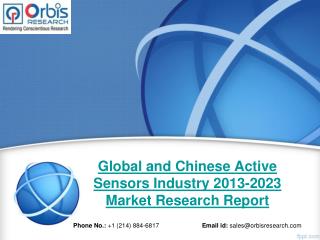Global Active Sensors Market 2023 Review & Forecast Research Report Published by Orbis Research
