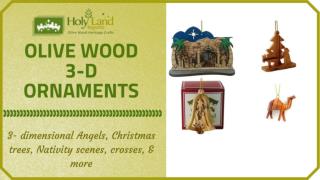 Olive Wood 3D Ornaments for Sale