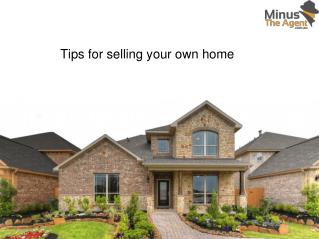 Tips for selling your own home