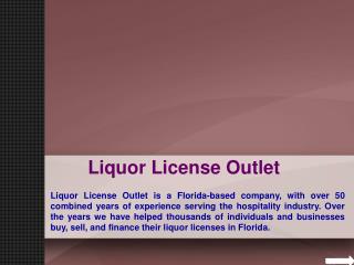 Liquor License Price In Florida