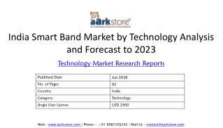 India Smart Band Market by Technology Analysis and Forecast to 2023