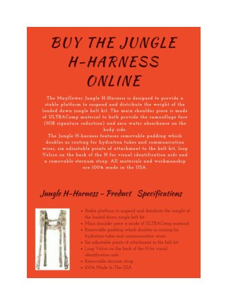 Buy The Jungle H-Harness Online