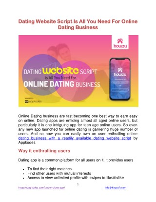 Dating Website Script Is All You Need For Online Dating Business
