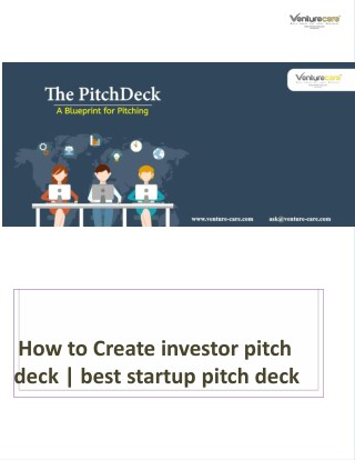 How to Create investor pitch deck | Pitch Deck ideas