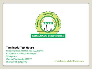 Waste Water Testing in Chennai - TNTH