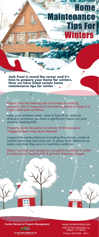 Home Maintenance Tips For Winters