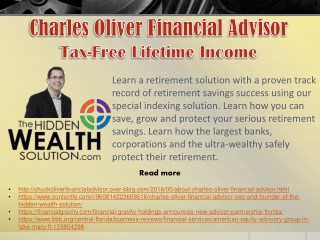 Charles Oliver Financial Advisor - Tax-Free Lifetime Income