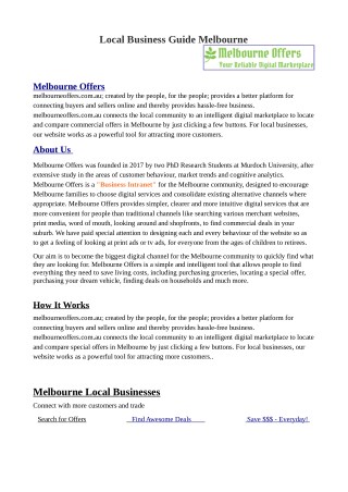 Local Business Guide Melbourne