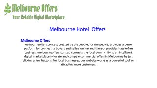 Melbourne Hotel Offers