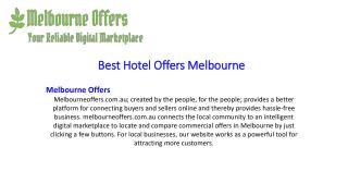 Best Hotel Offers Melbourne