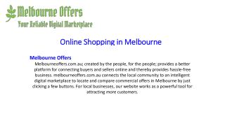 Online Shopping in Melbourne