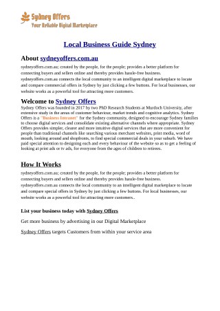 Local Business Guide Sydney