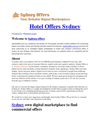 Hotel Offers Sydney