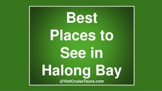 Places to See in Halong Bay | Trip to Halong Bay