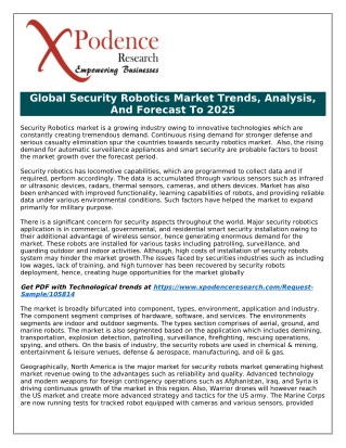 Security Robotics Market to Receive Overwhelming Hike in Revenues by 2025