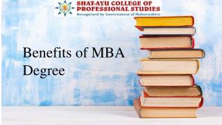 Benefits of MBA degree