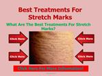 Best Treatment For Stretch Marks