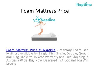 Queen Memory Foam Mattress at Naptime