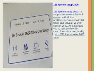 123 hp com setup 2600
