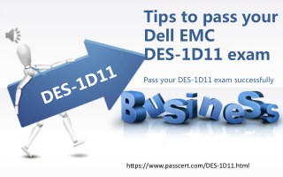 2018 Passcert Dell EMC DES-1D11 dumps