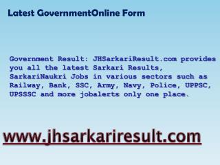 Latest GovernmentOnline Form