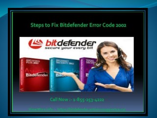 Steps to Fix Bitdefender Error Code 2002