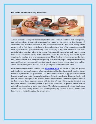 Get Instant Funds without Any Verification