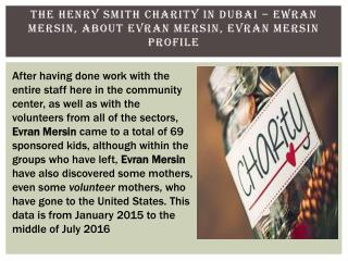10 Most Frequently Viewed Charities in Dubai - Ewran mersin, About evran mersin, Evran mersin profile