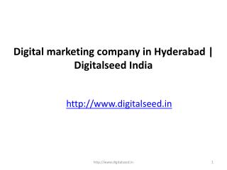 Digital marketing company in Hyderabad | best online marketing agency in Hyderabad | Digitalseed