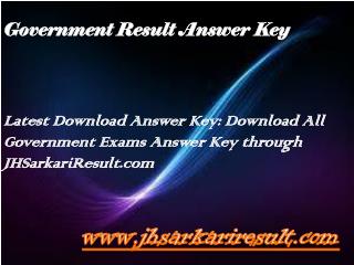 Government Result Answer Key